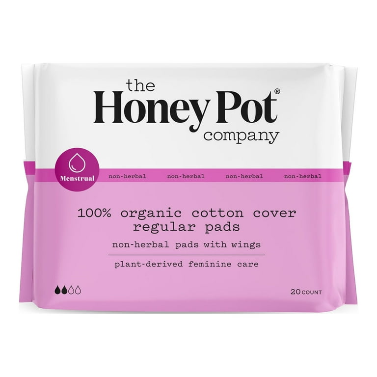 Honey Pot Super with Wings Herbal-infused, 16 Pads (Pack of 2)2 - Pack of 2  : Grocery & Gourmet Food 