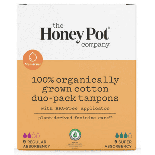 The Honey Pot Company, Organic Cotton DuoPack, BPAFree Applicator