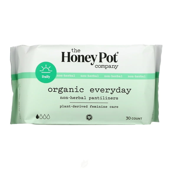 The Honey Pot Company, Organic Everyday Non-Herbal Pantiliners, 30 Count, Pack of 2