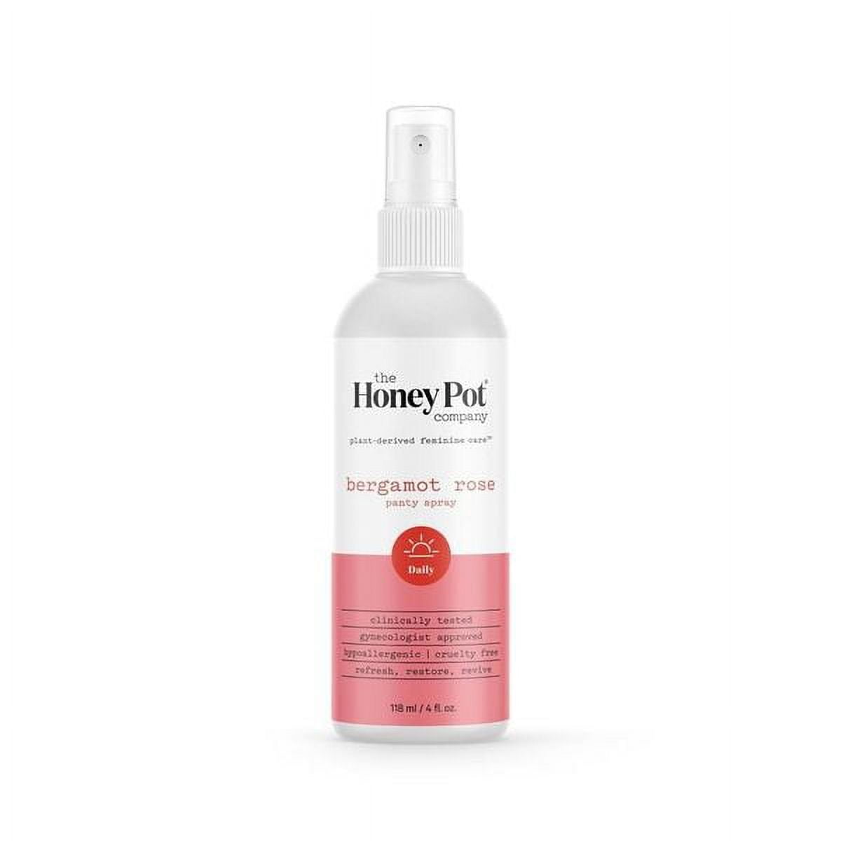 The Honey Pot Company Panty Spray, Bergamot Rose, 4 fl oz (118 ml)