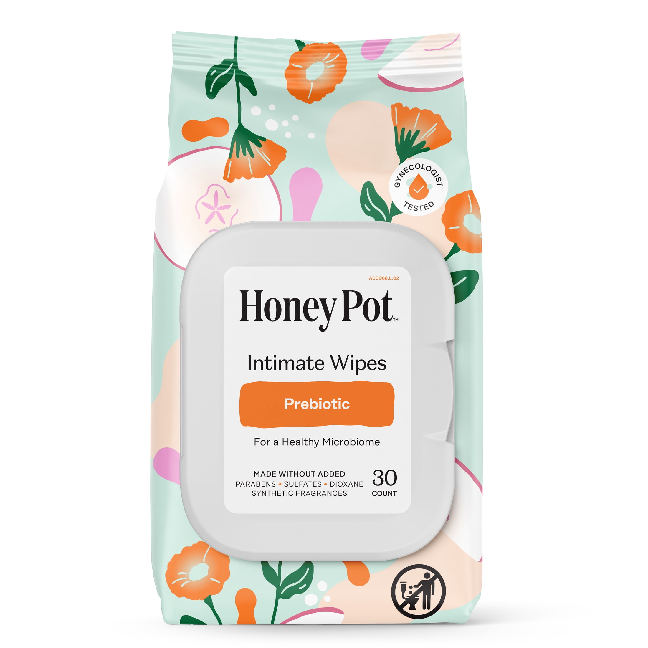 Honey Pot Intimate Wipes - Prebiotic, 30 Count