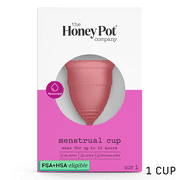 The Honey Pot Company, Silicone Menstrual Cup, BPA Free, Size 1 for Light-Medium flow, 1ct