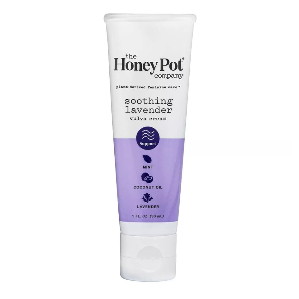 The Honey Pot Company Soothing Lavender Vulva Cream with Mint, 1 Oz, 6