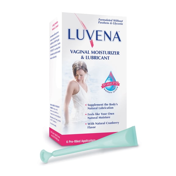 Luvena Moisturizer - Vaginal Moisturizer & Menopause Support for Women - Feminine Intimate Dryness, Redness, Irritation, Burning Symptom Relief - Water Based, Paraben & Glycerin Free - (1 Pack)
