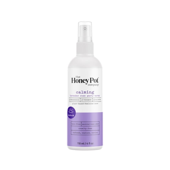 The Honey Pot Company, Refreshing Lavender Rose Panty and Body Plant Derived Deodorant Spray, 4 Oz, 2 Pack