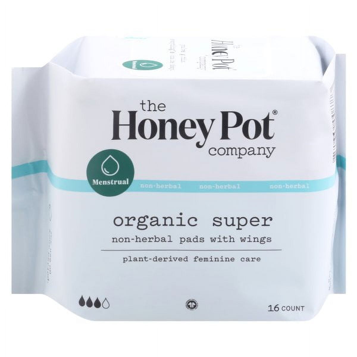 The Honey Pot Super Non Herbal Menstrual Pads 16 count