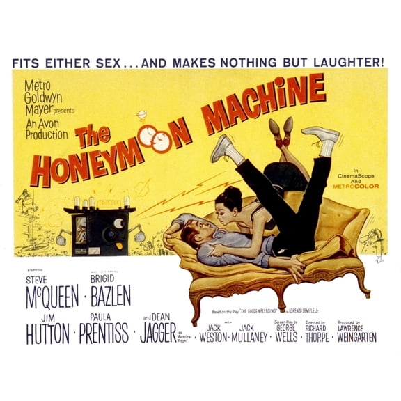 The Honeymoon Machine Steve Mcqueen Brigid Bazlen 1961 Movie Poster Masterprint (28 x 22)