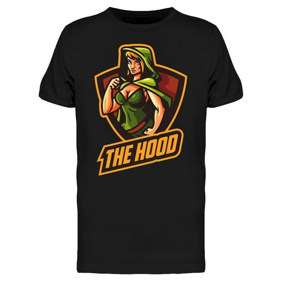 The Hood Girl Icon Clipart T-Shirt Men -Image by Shutterstock, Male XX-Large