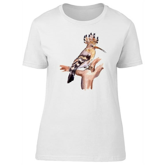 The Hoopoe Bird Watercolor T-Shirt Women -Image by Shutterstock, Female Large