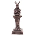 thumbnail image 1 of The Horned God Bust on Pedestal Statue, 1 of 1
