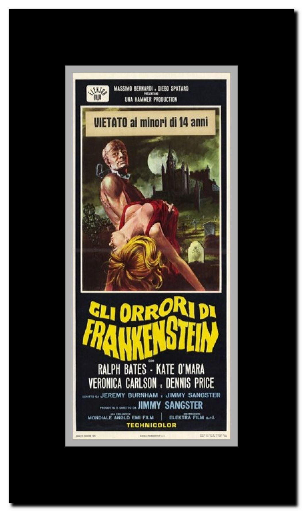The Horror of Frankenstein Framed Movie Poster