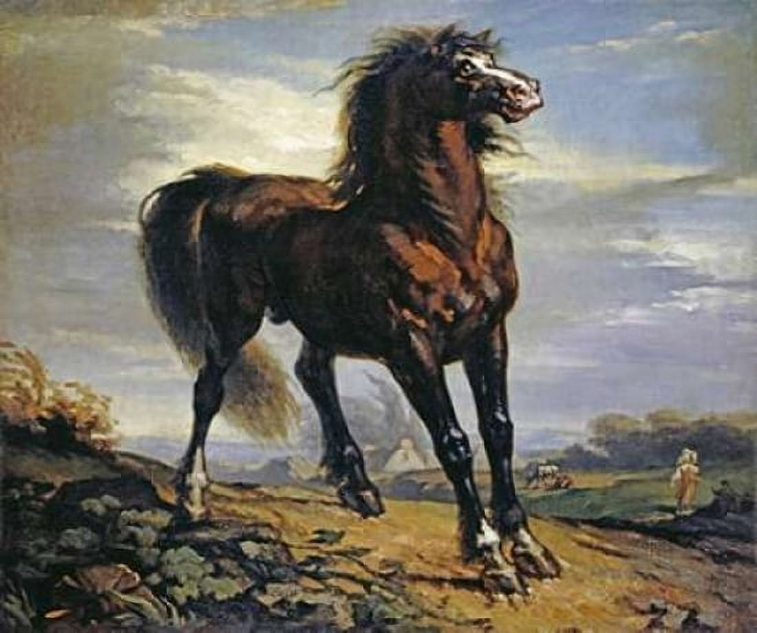 The Horse Canvas Art - Jean-Francois Millet (20 x 24)