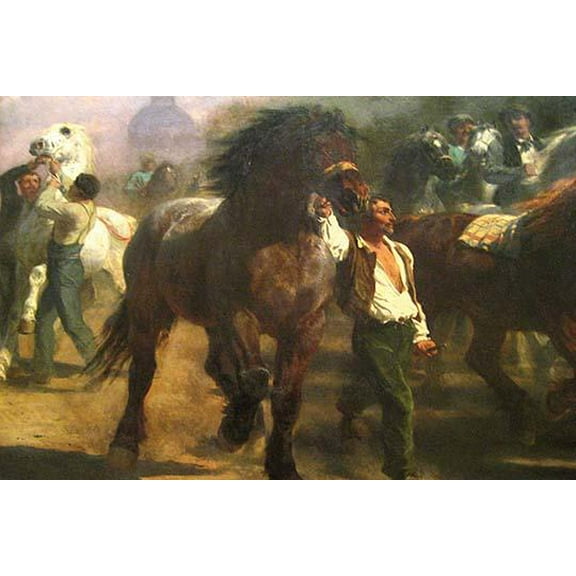 The Horse Fair-Fine art canvas print (20" x 30")