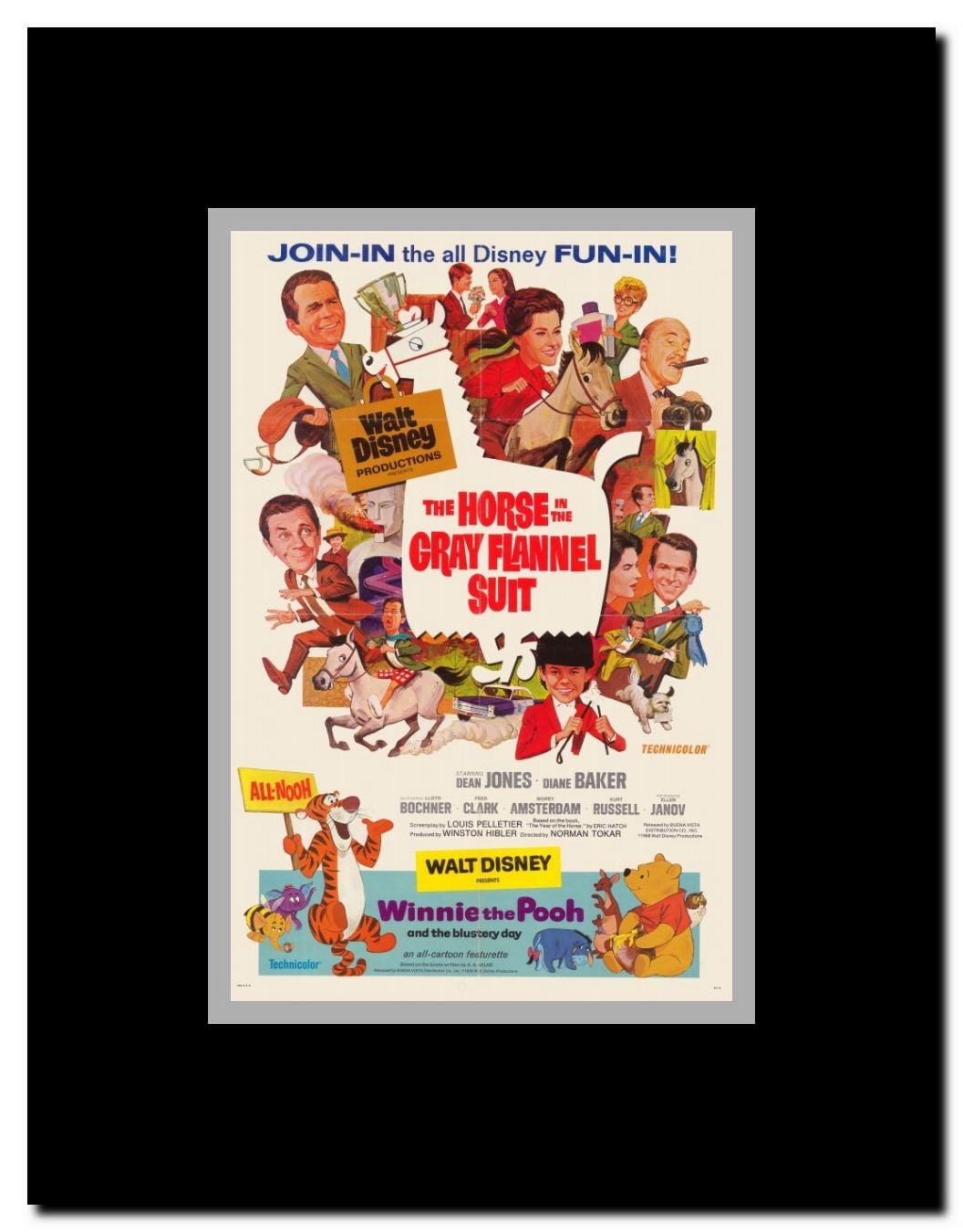 The Horse In the Grey Flannel Suit/Winnie the Pooh Framed Movie Poster
