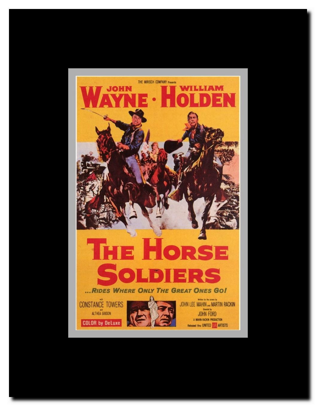 The Horse Soldiers Framed Movie Poster
