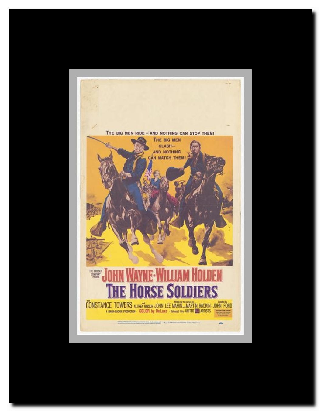 The Horse Soldiers Framed Movie Poster
