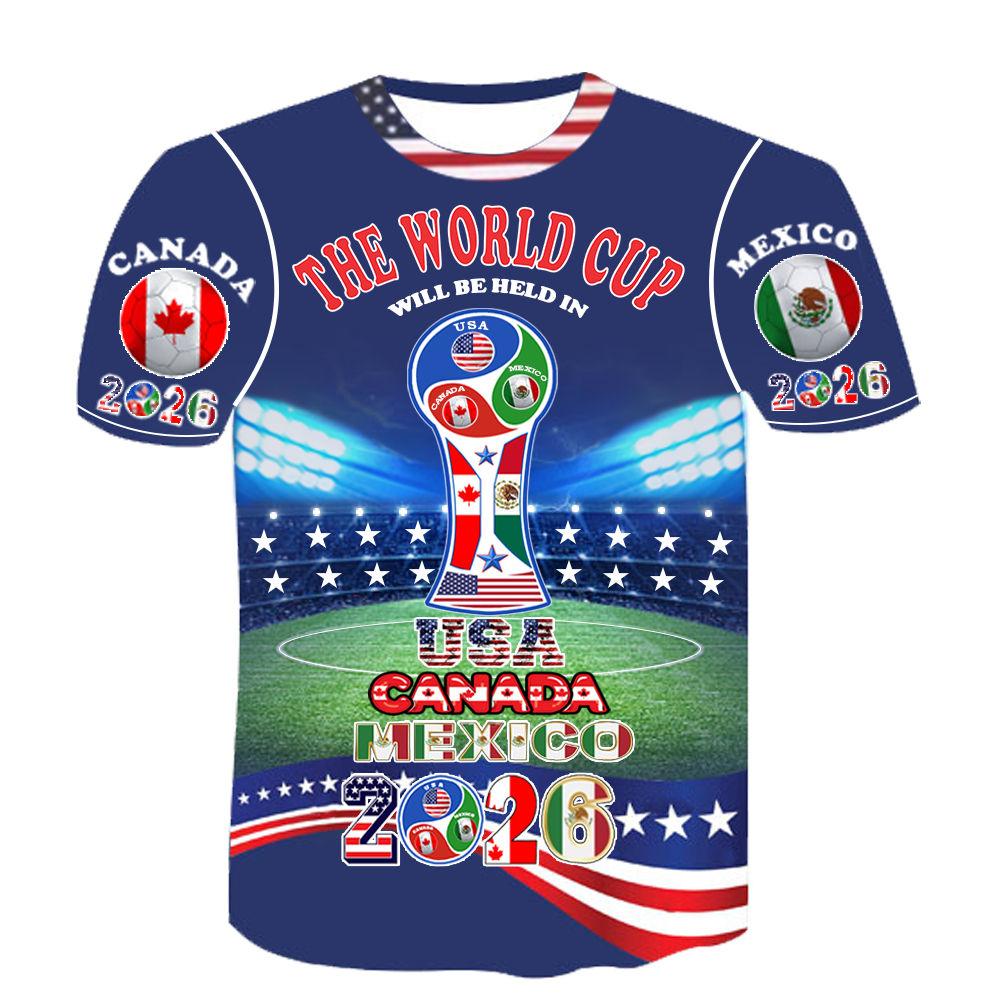 The Host Nation For FIFA World Cup TShirts 2026 In USA, Canada and