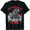 thumbnail image 1 of The Hotter You Get The Faster We Come Funny Firefighter Men T-Shirt, 1 of 5