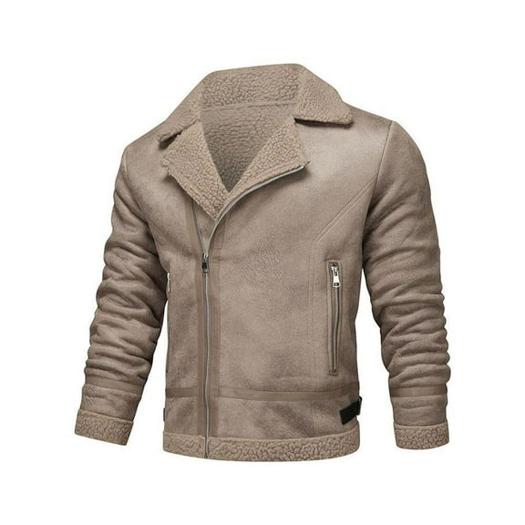 The Hottest Gifts Ofreoo Men's Winter Coats Thickened Solid Color Long Sleeved Stand Up Collar Pocket Jacket
