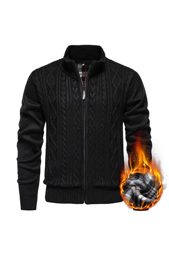 The Hottest Gifts Ofreoo Winter Coat Men Outdoor Fleece Lining Print Jacket With Zip Pockets