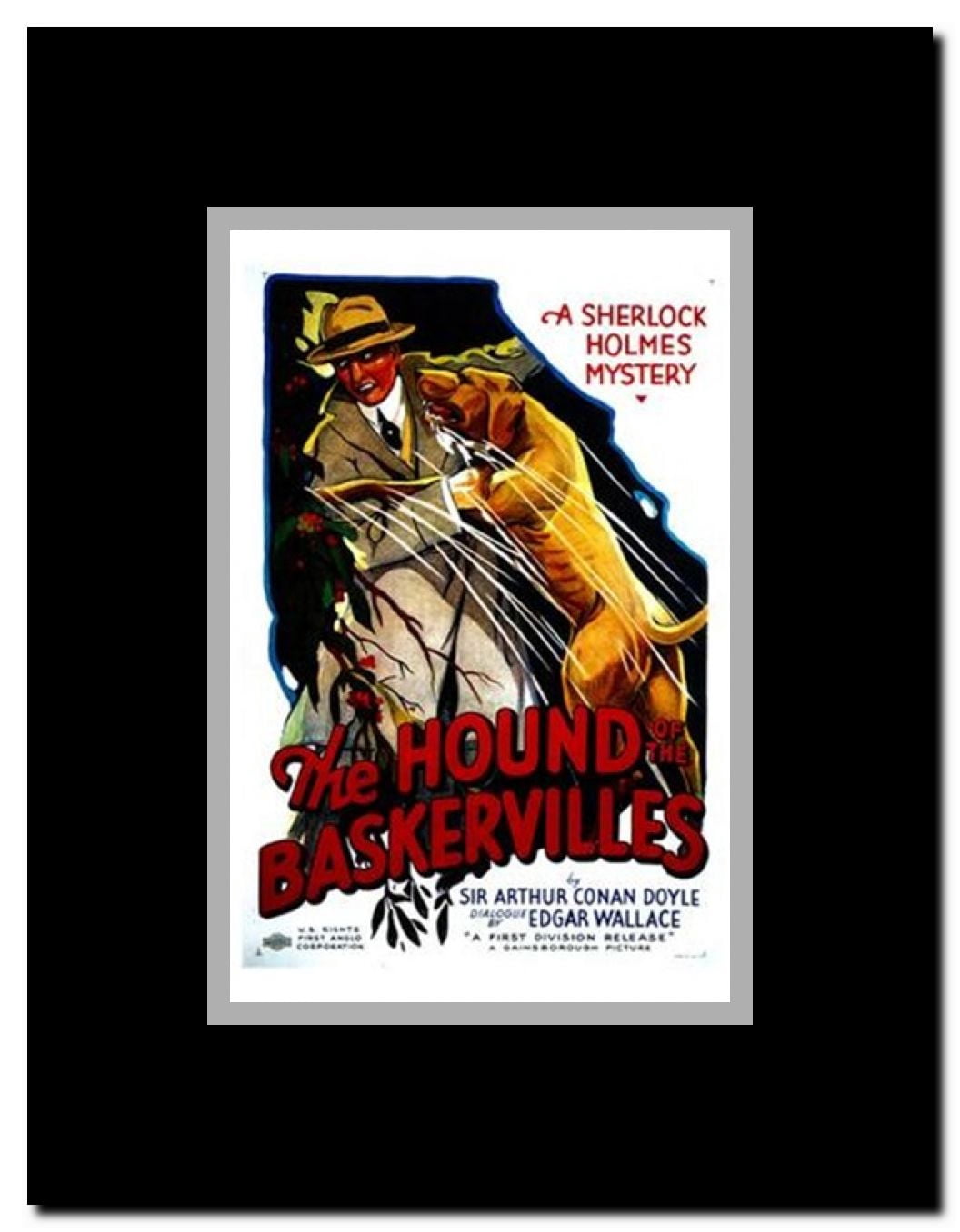 The Hound of the Baskervilles Framed Movie Poster