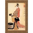 thumbnail image 1 of The Hour of the Dog 24x18 Gold Ornate Wood Framed Canvas Art by Kitagawa Utamaro, 1 of 2