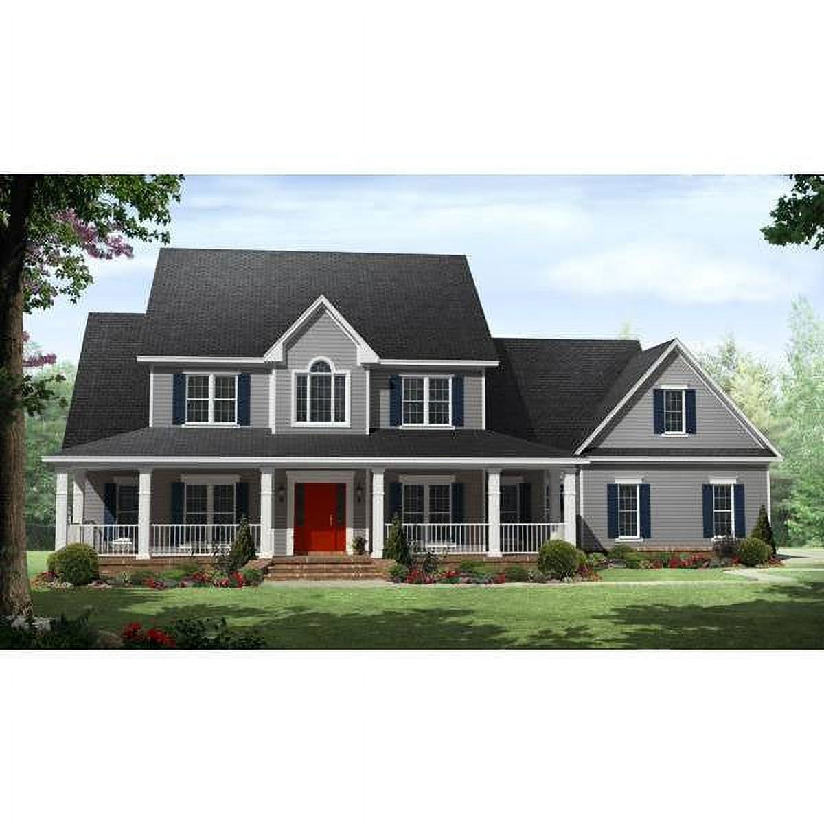 The House Designers: THD-1600 Builder-Ready Blueprints to Build a Country  House Plan with Basement Foundation (5 Printed Sets) - Walmart.com, image size:1200x1200