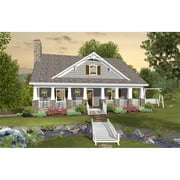 The House Designers THD-3061 Builder-Ready Blueprints to Build a Craftsman Bungalow House Plan with Basement Foundation 5 Printed Sets