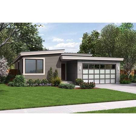 The House Designers: THD-3085 Builder-Ready Blueprints to Build a Modern House Plan with Crawl Space Foundation (5 Printed Sets)
