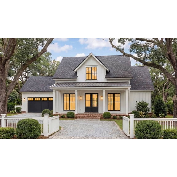 The House Designers: THD-4367 Builder-Ready Blueprints to Build a Cute Country Cottage House Plan with Slab Foundation (5 Printed Sets)