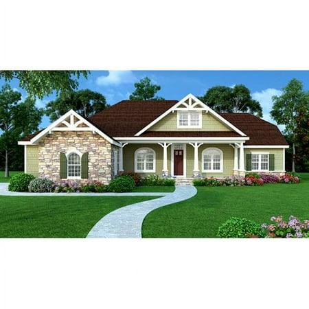 The House Designers: THD-4937 Builder-Ready Blueprints to Build a Ranch House Plan with Crawl Space Foundation (5 Printed Sets)