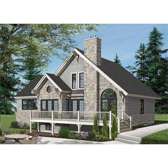 The House Designers: THD-5339 Builder-Ready Blueprints to Build a Mountain Cottage House Plan with Unfinished Basement Foundation (5 Printed Sets)