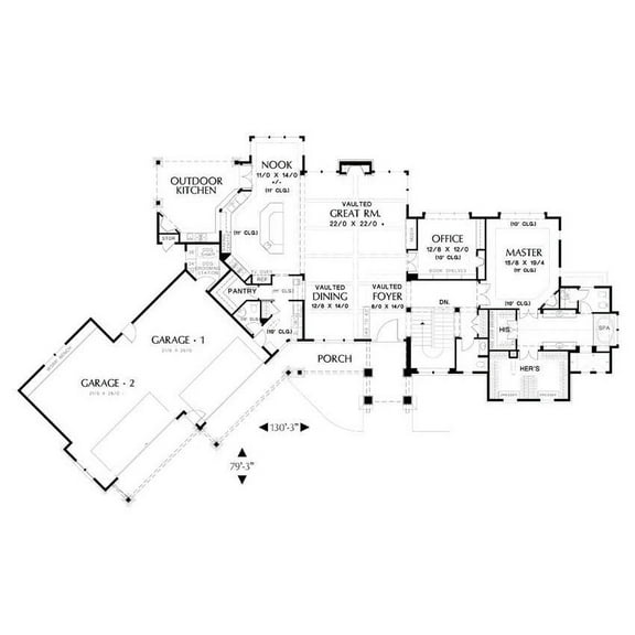 The House Designers: THD-5555 Builder-Ready Blueprints to Build a Craftsman House Plan with Daylight Basement Foundation (5 Printed Sets)