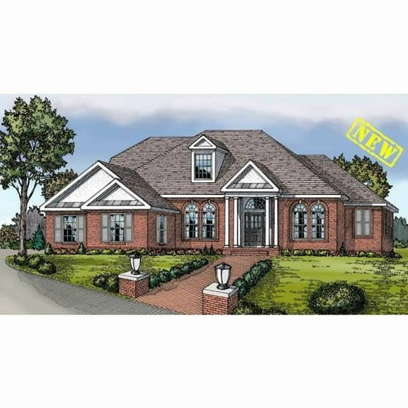 The House Designers: THD-5607 Builder-Ready Blueprints to Build a French Country House Plan with Crawl Space Foundation (5 Printed Sets)