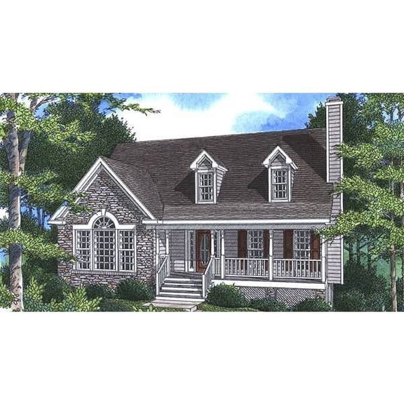 The House Designers: THD-5834 Builder-Ready Blueprints to Build a Cape Cod House Plan with Walk Out Basement Foundation (4 Printed Sets)
