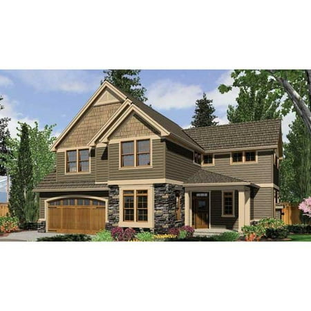 The House Designers: THD-5950 Builder-Ready Blueprints to Build a Craftsman House Plan with Crawl Space Foundation (5 Printed Sets)