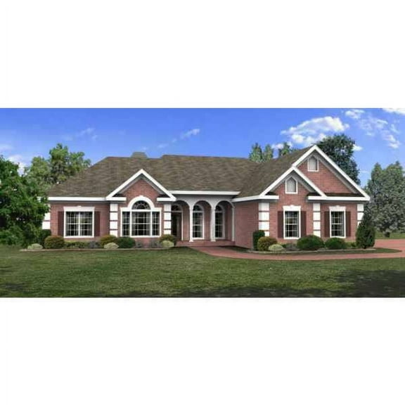 The House Designers: THD-6243 Builder-Ready Blueprints to Build a Colonial House Plan with Basement Foundation (5 Printed Sets)