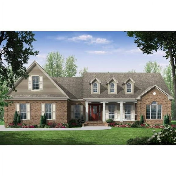 The House Designers: THD-6569 Builder-Ready Blueprints to Build a Country House Plan with Crawl Space Foundation (5 Printed Sets)