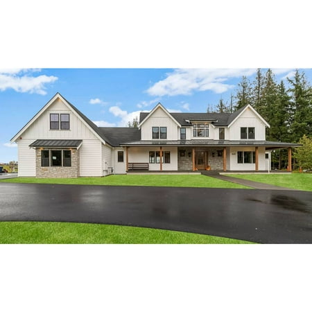 The House Designers THD-6597 Luxury Split-Bedroom Modern Farmhouse Plan with Outdoor Living and Crawlspace Foundation (5 Printed Sets)