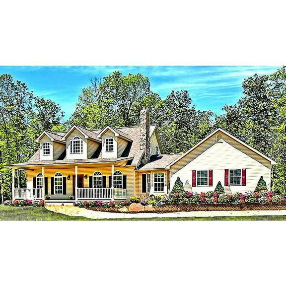 The House Designers: THD-6641 Builder-Ready Blueprints to Build a Country House Plan with Crawl Space Foundation (5 Printed Sets)