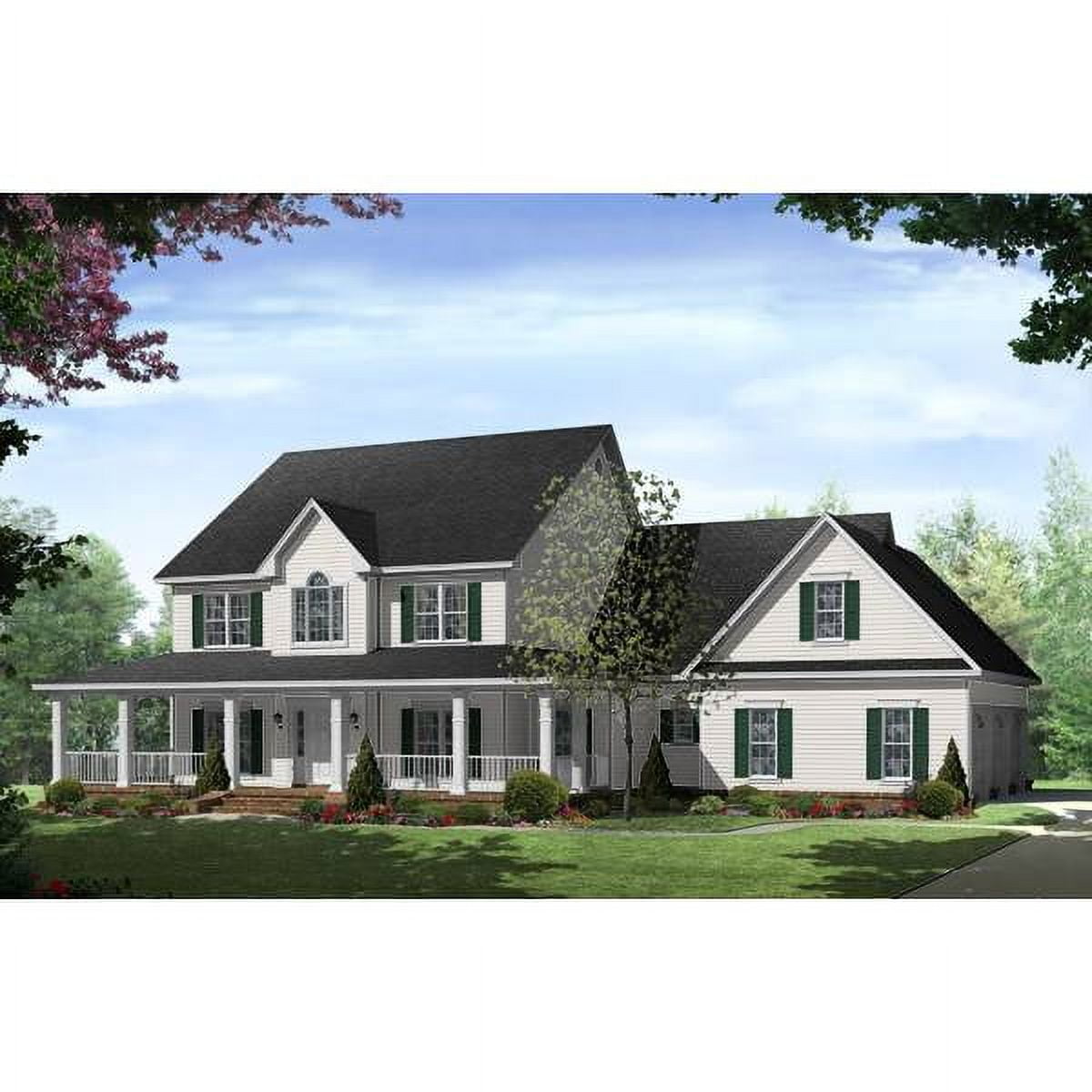 The House Designers: THD-7777 Builder-Ready Blueprints to Build a Country  House Plan with Basement Foundation (5 Printed Sets) - Walmart.com, image size:1200x1200