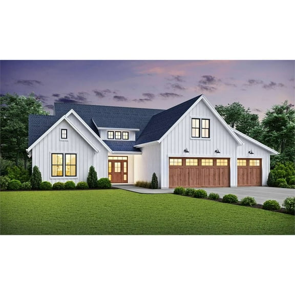 The House Designers: THD-7895 Builder-Ready Blueprints to Build a Midsize One-Story Farmhouse Plan with Crawlspace Foundation (5 Printed Sets)