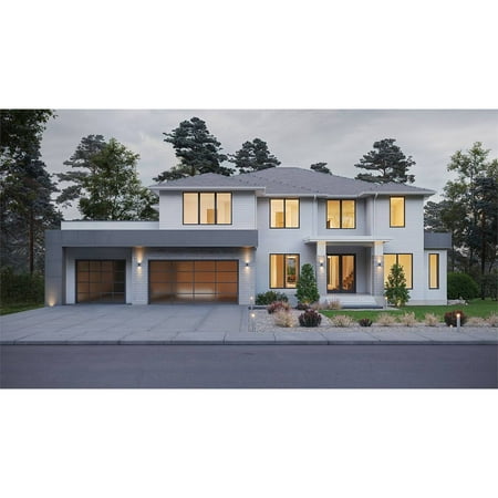 The House Designers: THD-8035 Builder-Ready Blueprints to Build a Bright and Luxurious Contemporary Plan for a Slope with Basement Foundation (5 Printed Sets)