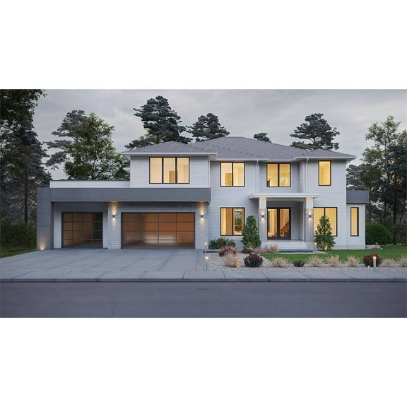 The House Designers: THD-8035 Builder-Ready Blueprints to Build a Bright and Luxurious Contemporary Plan for a Slope with Basement Foundation (5 Printed Sets)