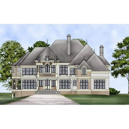 The House Designers: THD-8216 Builder-Ready Blueprints to Build a European House Plan with Basement Foundation (5 Printed Sets)