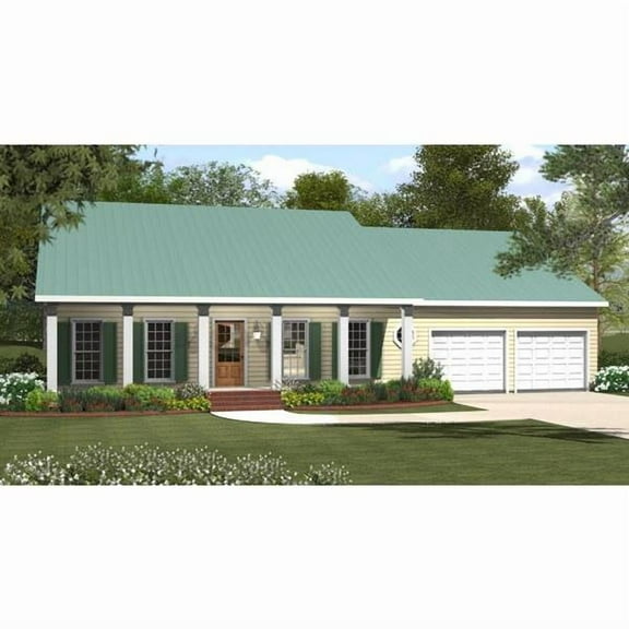 The House Designers: THD-8787 Builder-Ready Blueprints to Build a Southern Cottage House Plan with Crawl Space Foundation (5 Printed Sets)