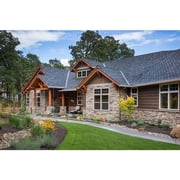 The House Designers THD-9215 Builder-Ready Blueprints to Build a Country Lake House Plan with Crawl Space Foundation 5 Printed Sets