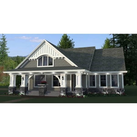 The House Designers: THD-9669 Builder-Ready Blueprints to Build a House Plan with Crawl Space Foundation (5 Printed Sets)