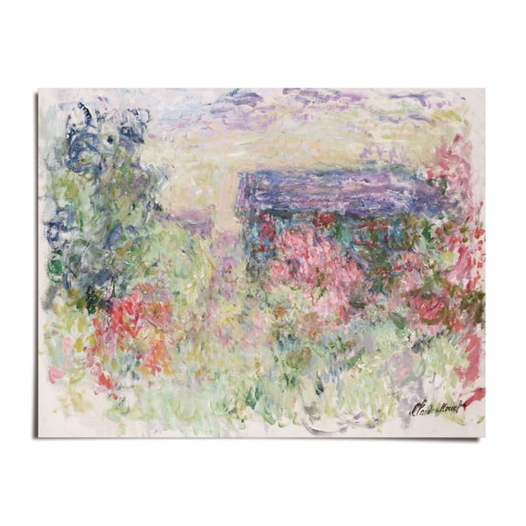 The House Through the Roses - Claude Monet - 9x12 - Wall Art Print - UNFRAMED