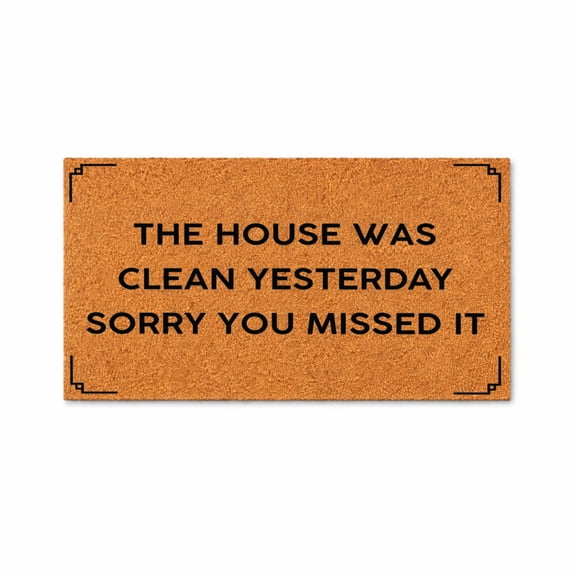 The House Was Clean Yesterday Sorry You Missed It, Funny Doormat, Welcome Mat, Coir Door Mat, Home Entry Rug, Gift for Mom 1992 (24x48 inches) 1992